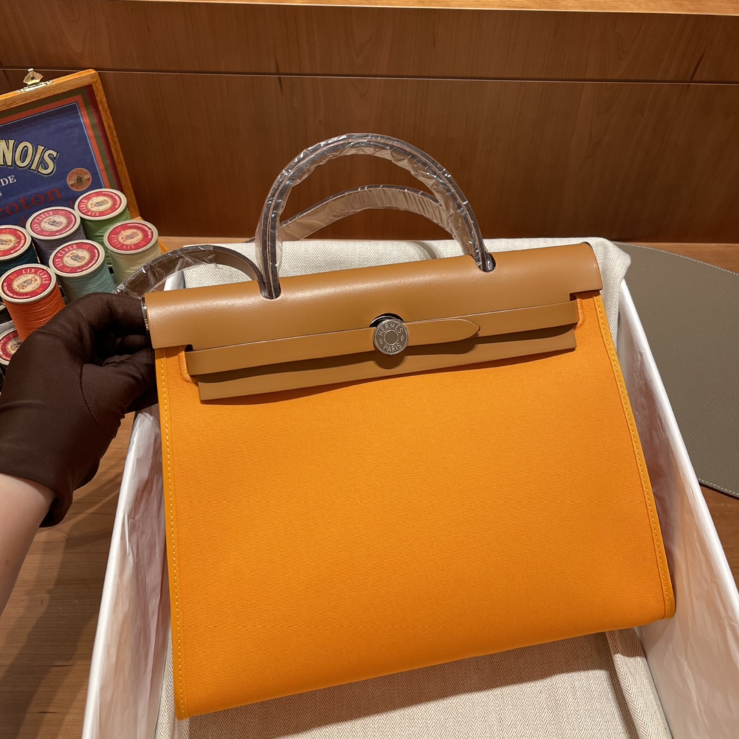 에르메스 에르백31 오렌지 은장